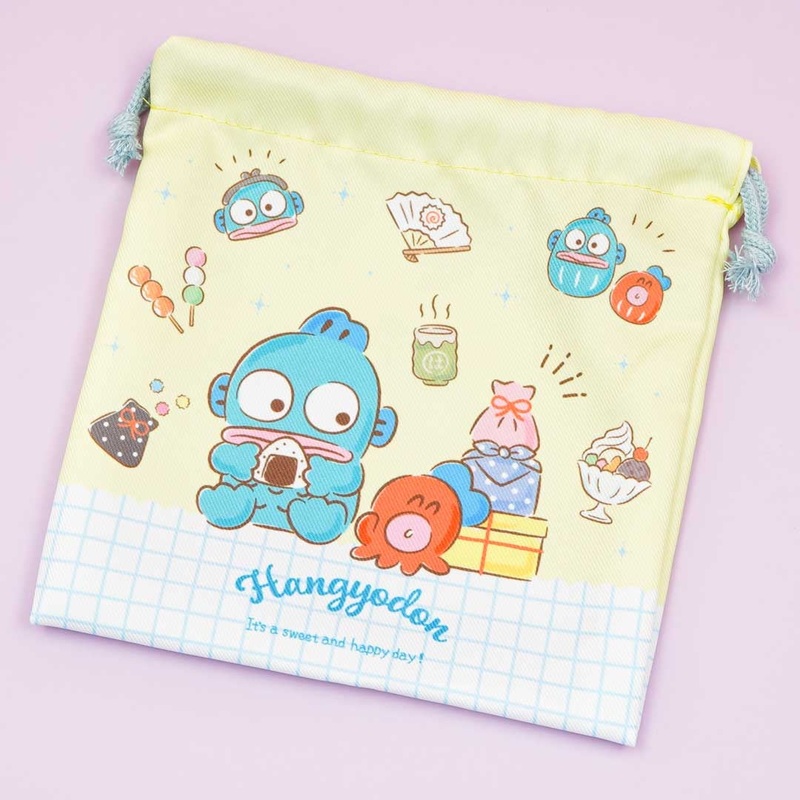 Hangyodon & Sayuri Snack Time Drawstring Pouch