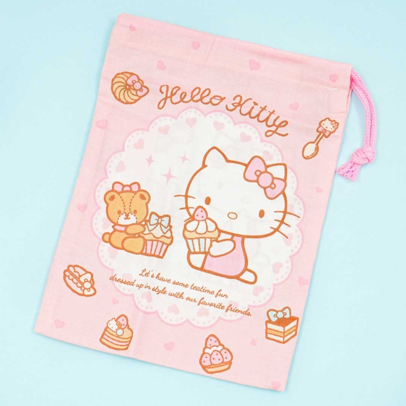Hello Kitty Patisserie Drawstring Pouch