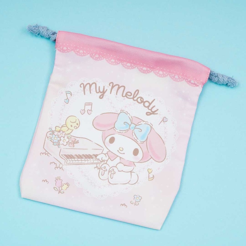 My Melody Piano Time Drawstring Pouch