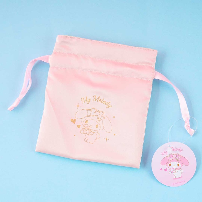 My Melody Sparkle Hearts Drawstring Pouch