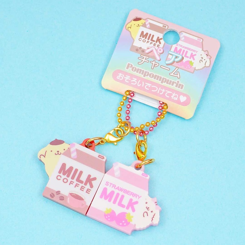 Pompompurin x Macaron Milk Charm Set