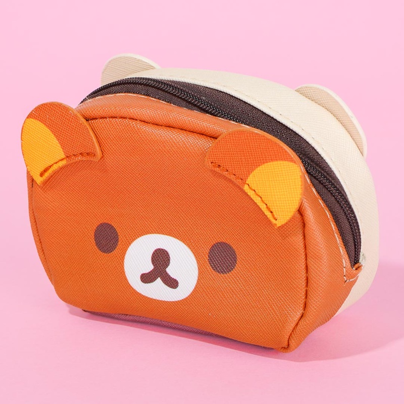 Rilakkuma & Korilakkuma Face Double-Sided Pouch