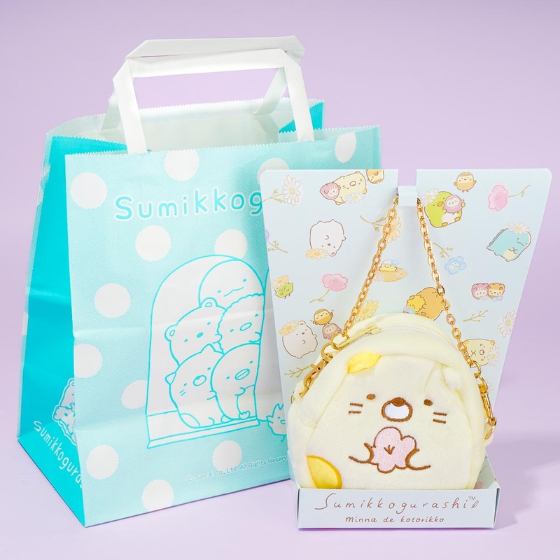 Sumikko Gurashi Flower Chain Pouch With Chocolate - Neko