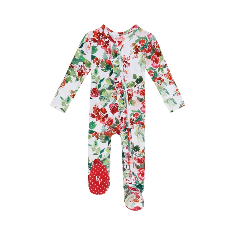 Beatrix - Footie Ruffled Zippered One Piece