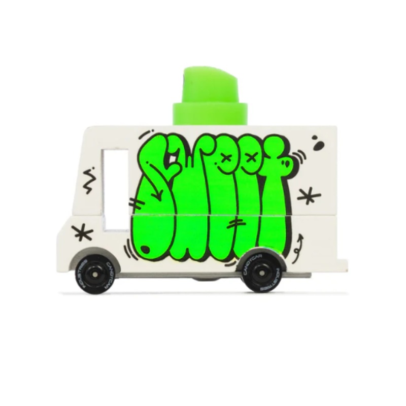 Graffiti Green Van