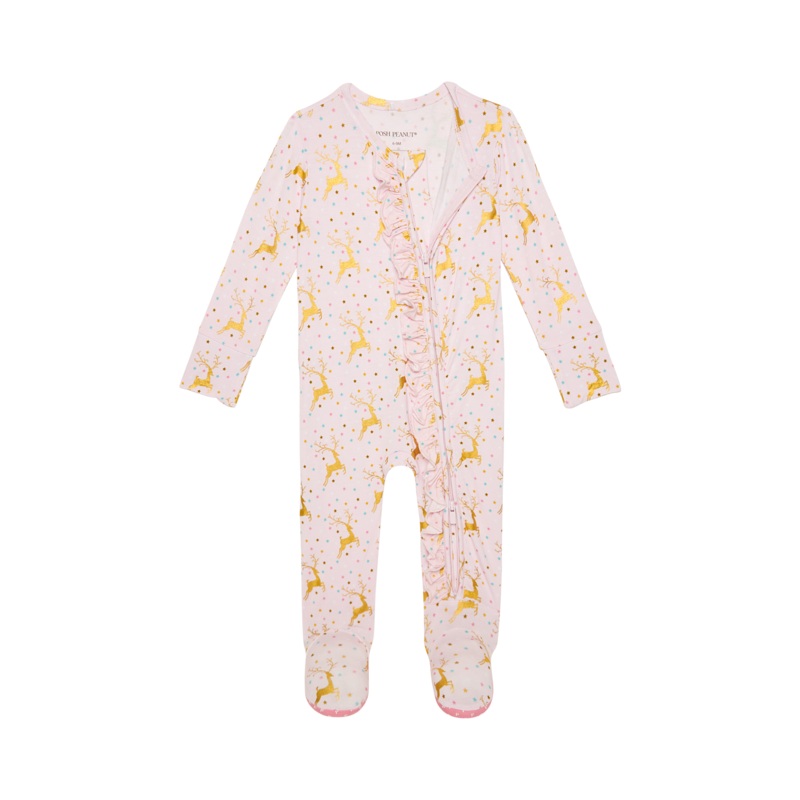 Ryleigh - Footie Ruffled Zippered One Piece