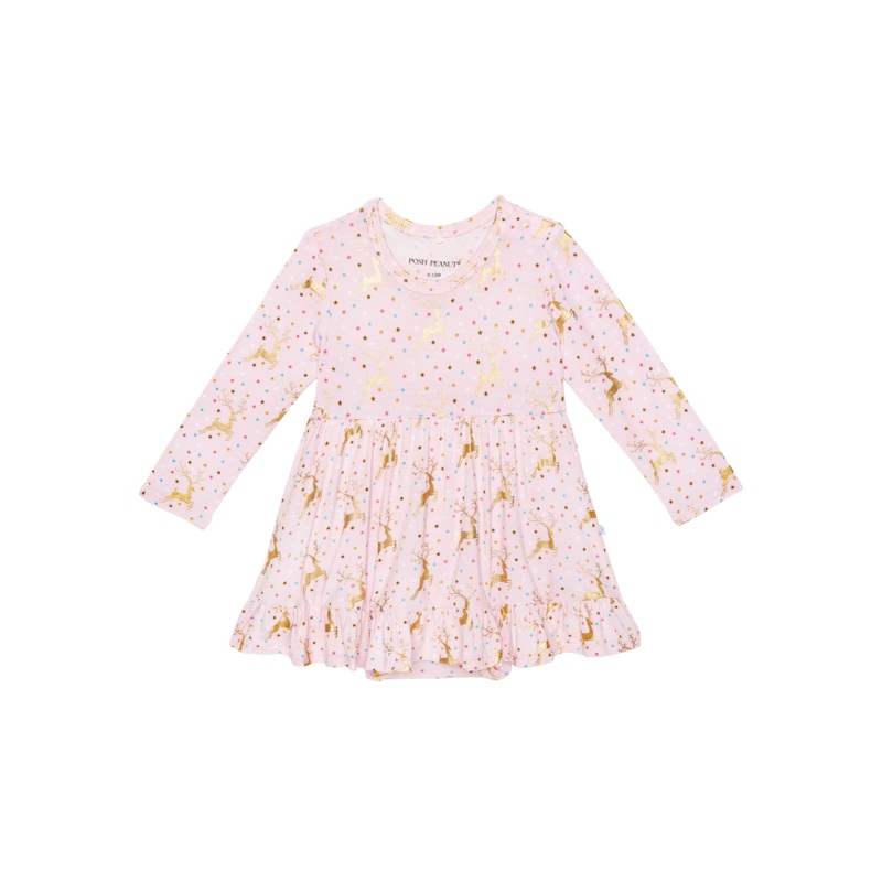 Ryleigh - Long Sleeve Ruffled Bodysuit Dress