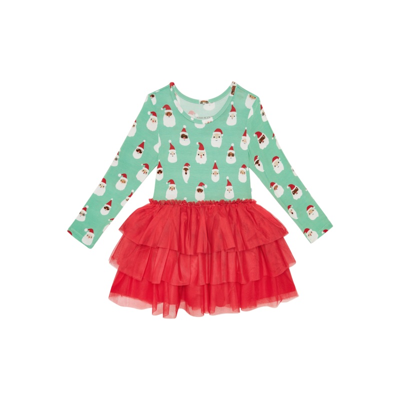 Santa Medley - Long Sleeve Tulle Dress