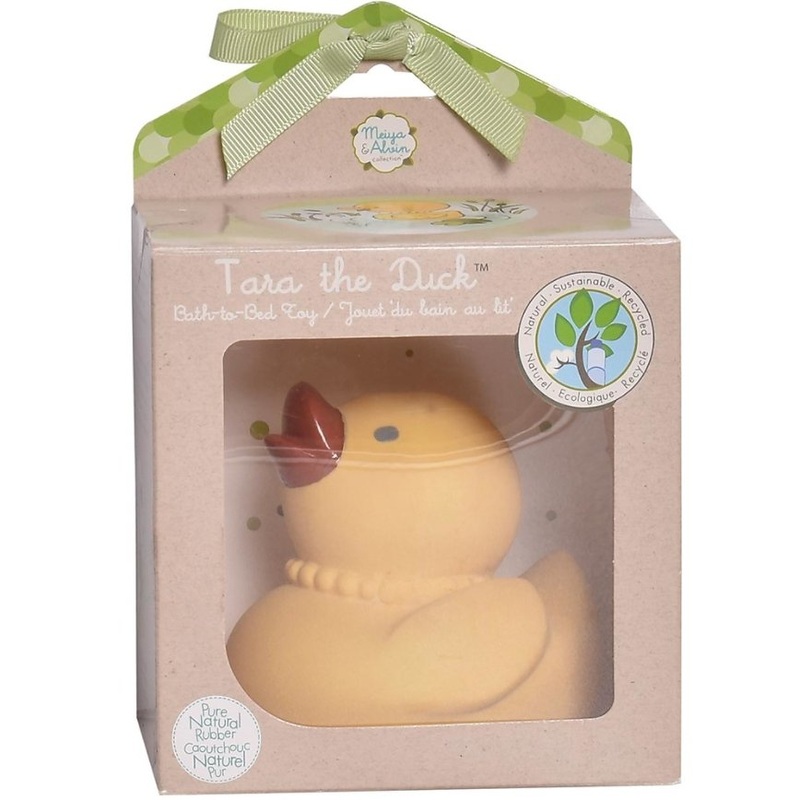 Tara the Duck - Natural Rubber Baby Rattle & Bath Toy