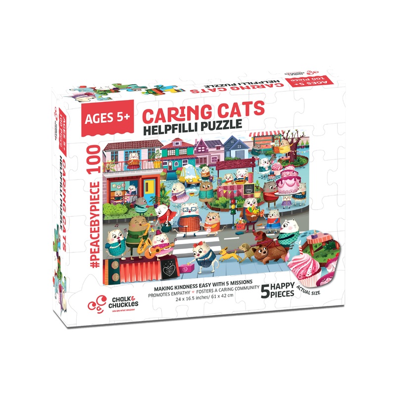 Chalk & Chuckles Caring Cats Helpfilli Activity Puzzle