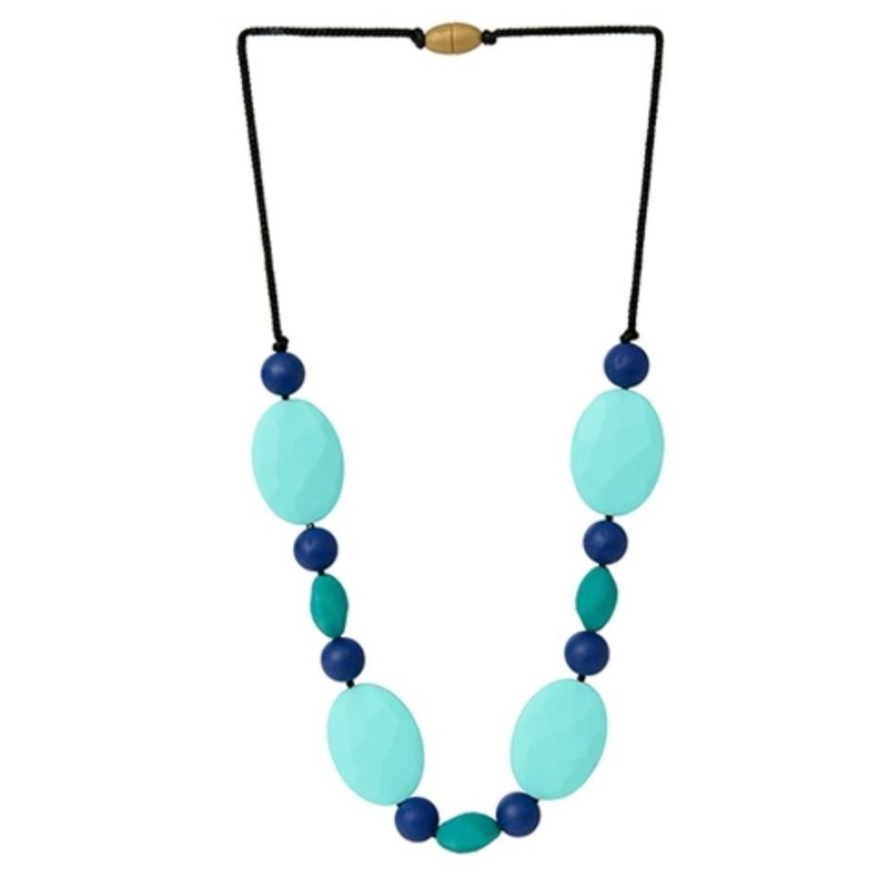 Tribeca Necklace Teething Necklace for Mom - Turquoise