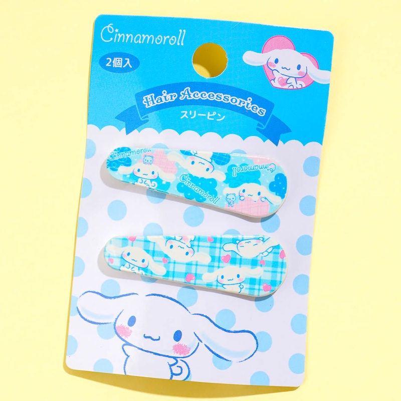 Cinnamoroll Blue Checks & Skies Hair Clips