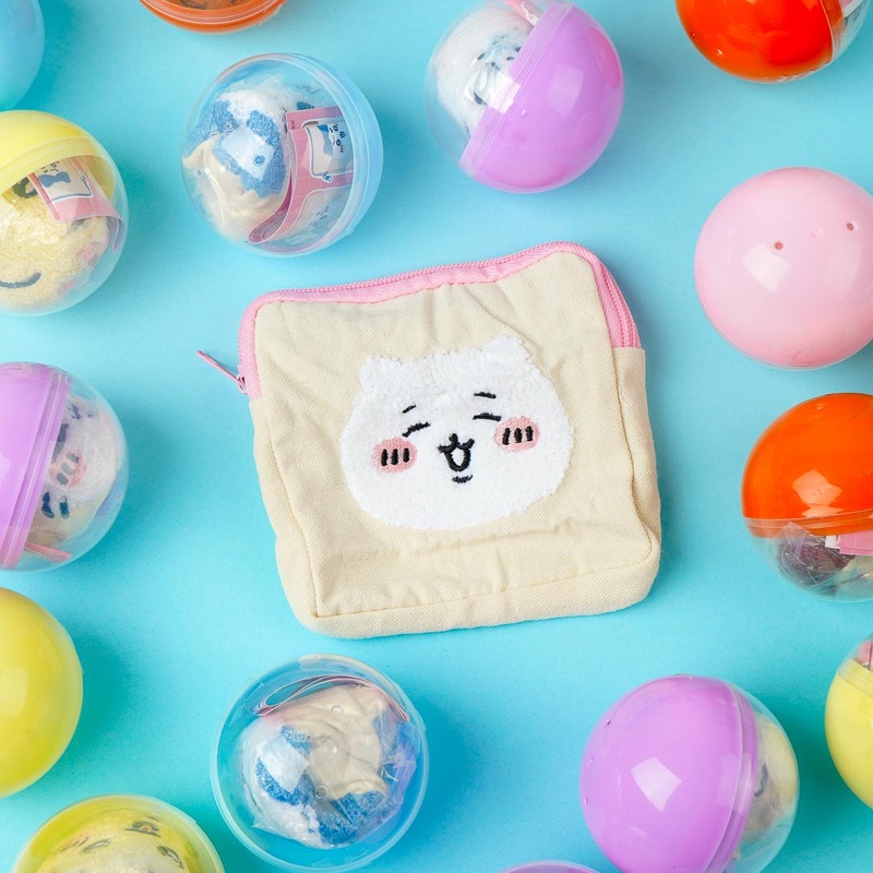 Chiikawa Fluffy Face Pouch Gachapon