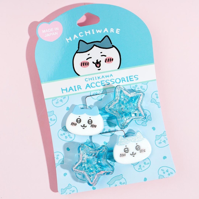 Chiikawa Glittery Hachiware Star Hair Tie Set - 2 pcs