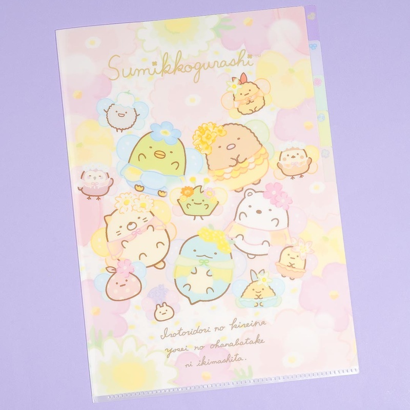 Sumikko Gurashi Fairy Flower Garden A4 Multi-Pocket File Folder