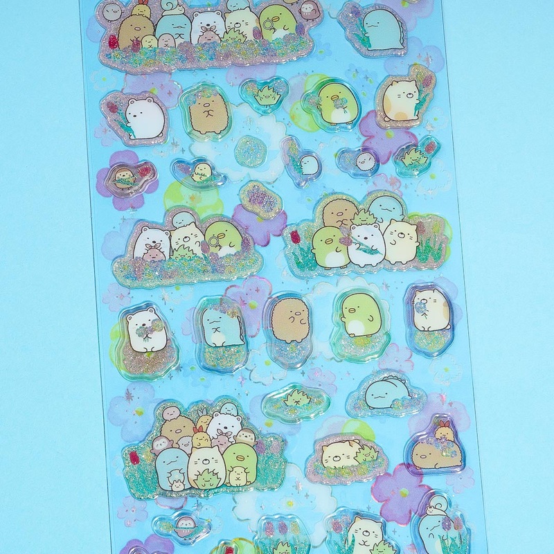 Sumikko Gurashi Zassou & The Garden Harvest Glittery Sticker Sheet