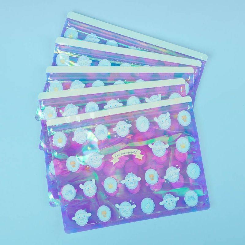 Cinnamoroll Aurora Holographic Zip Bag Set - 5 Pcs