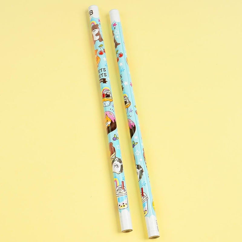 Sweet Cuddly Deserts 2B Pencil Set - Blue