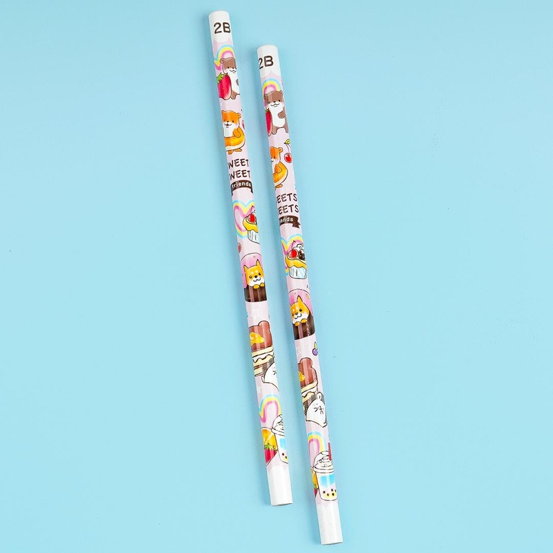 Sweet Cuddly Deserts 2B Pencil Set - Pink