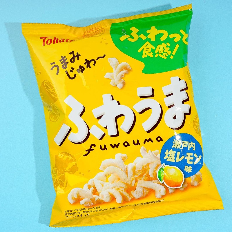 Tohato Fuwauma Salty Corn Snacks - Lemon