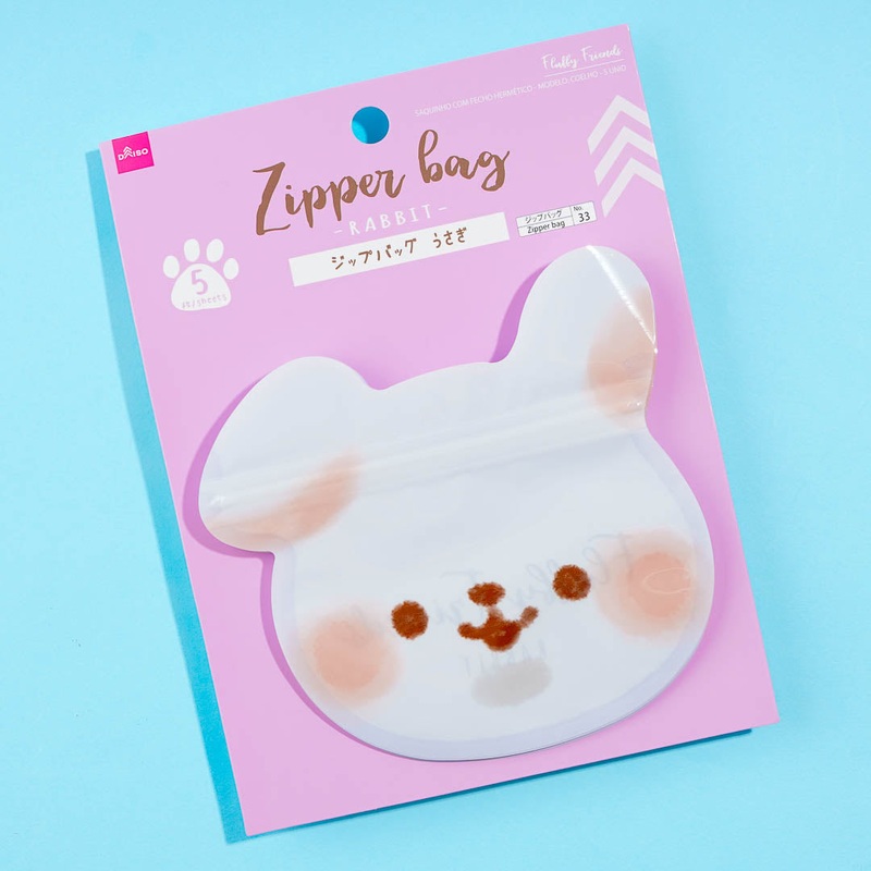 Blushing Rabbit Die-Cut Zip Bag Set
