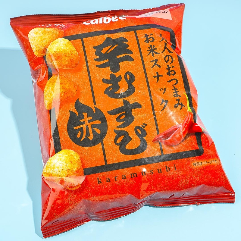 Calbee Karamusubi Rice Ball Snacks - Spicy Red