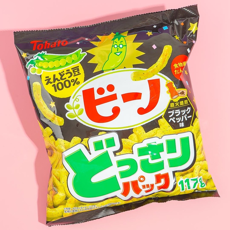 Tohato Beano Edamame Snacks Large Pack - Black Pepper