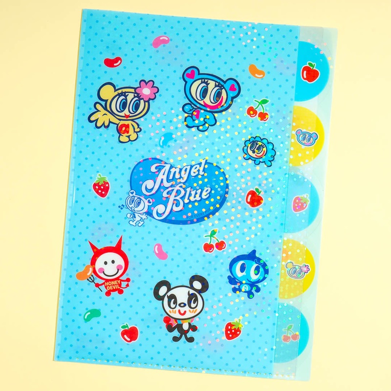 Angel Blue Jelly Bean Multi-Slot File Folder