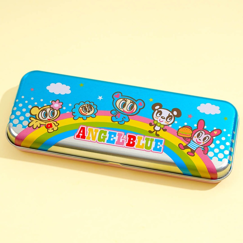 Angel Blue Rainbow Can Pencil Case