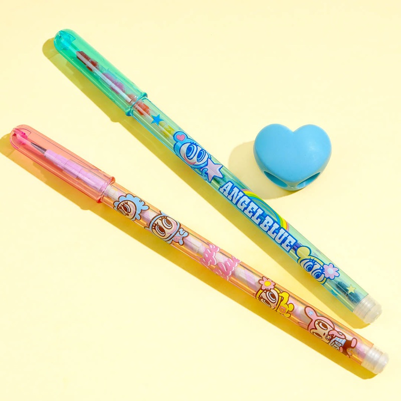 Angel Blue Two-In-One Rocket Pencil Set
