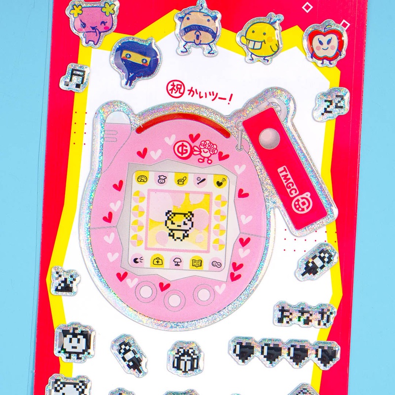 Tamagotchi Puffy Sparkly Sticker Sheet