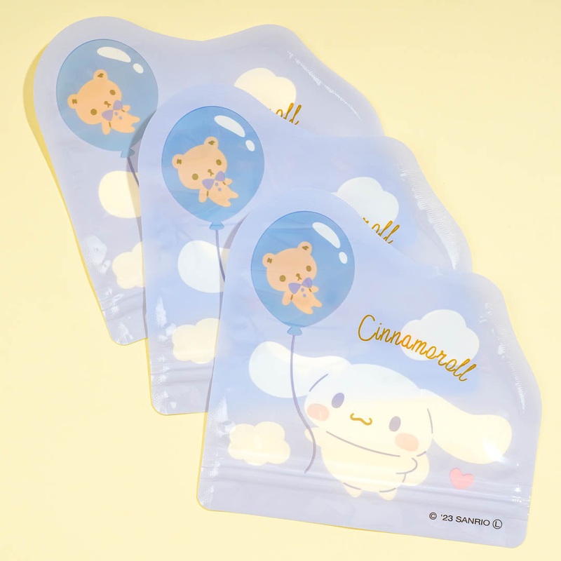 Cinnamoroll Bear Balloon Zip Bag Set - 3 pcs