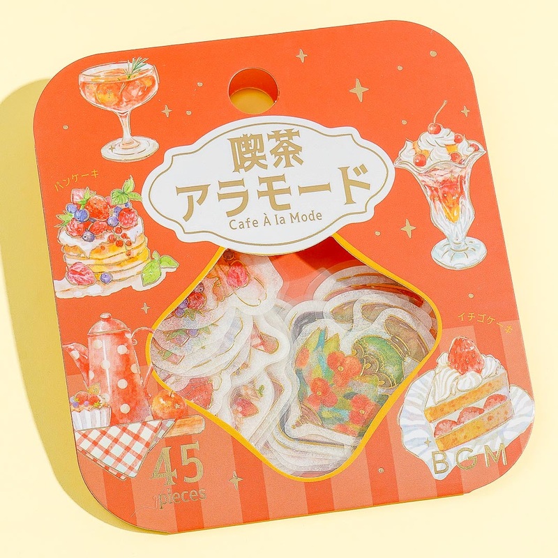 Cafe A La Mode Red Desserts Stickers