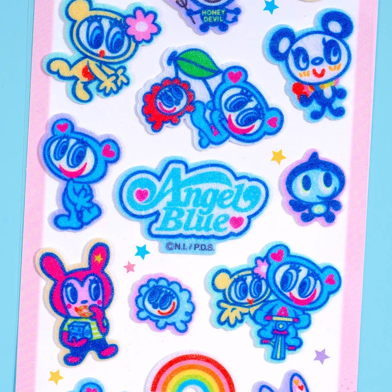 Angel Blue Soft Felt Stickers