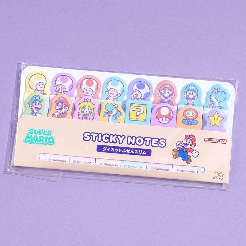 Super Mario Die-Cut Slim Sticky Notes