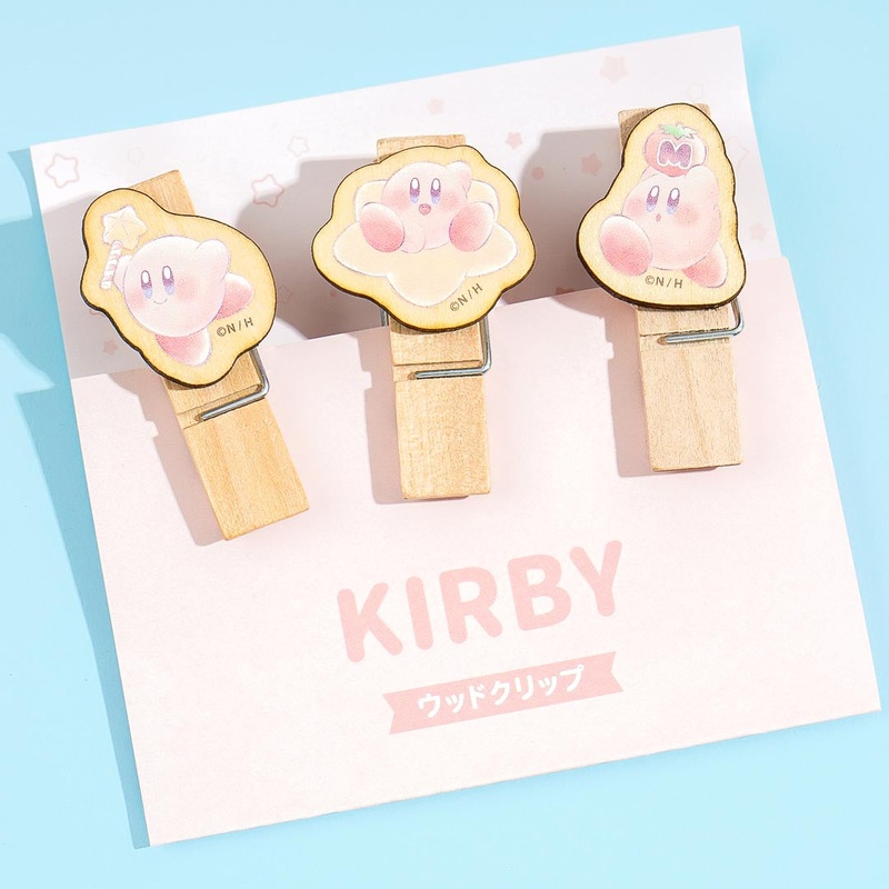 Kirby's Dream Land Wood Clip Set