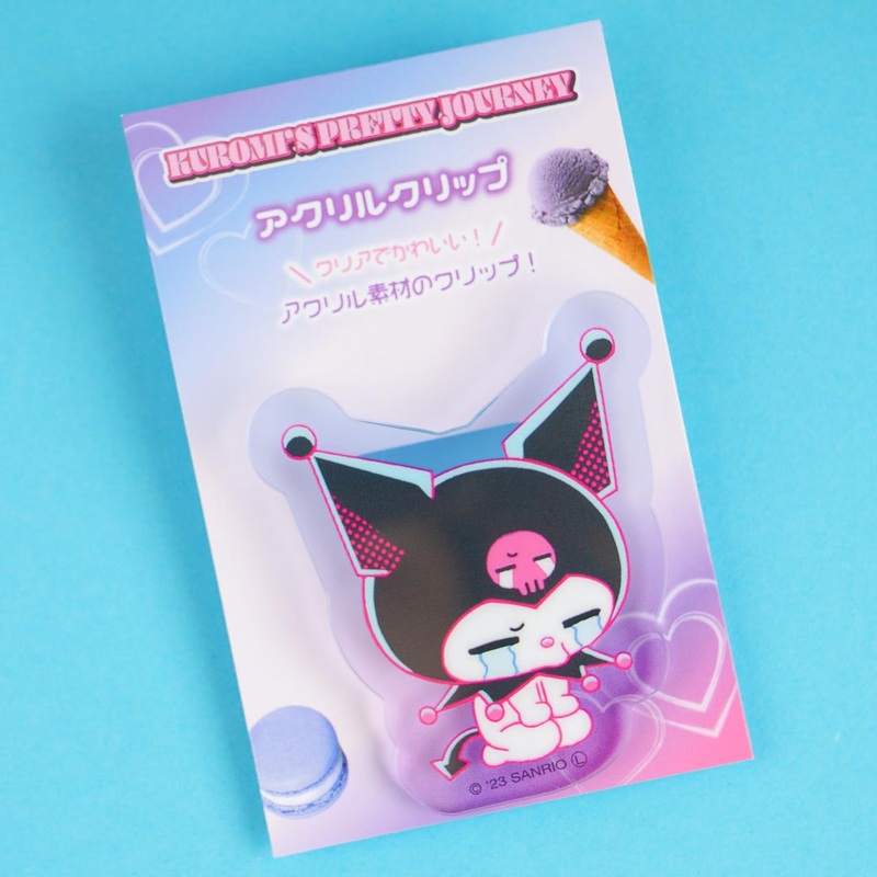 Kuromi's Pretty Journey Acrylic Clip - Crying Bunny