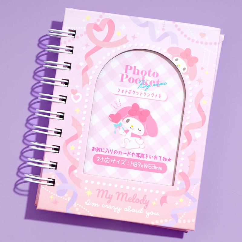 My Melody Ribbon Photo Pocket Ring Notepad