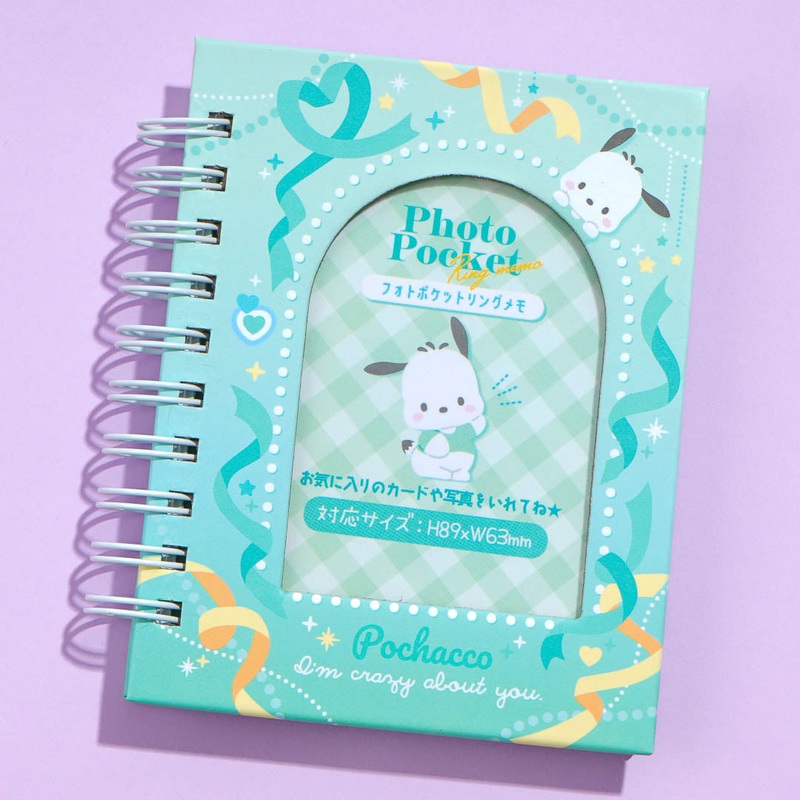 Pochacco Ribbon Photopocket Ring Notepad