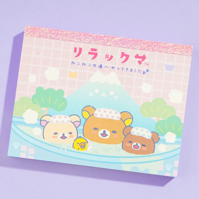 Rilakkuma Hot Spring Bath Mini Memo Pad