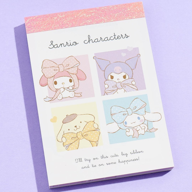 Sanrio Characters Big Ribbon Memo Pad