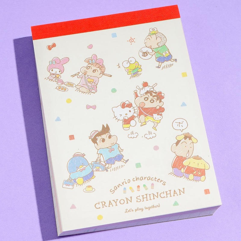 Sanrio Characters x Shin-Chan Playtime Memo Pad