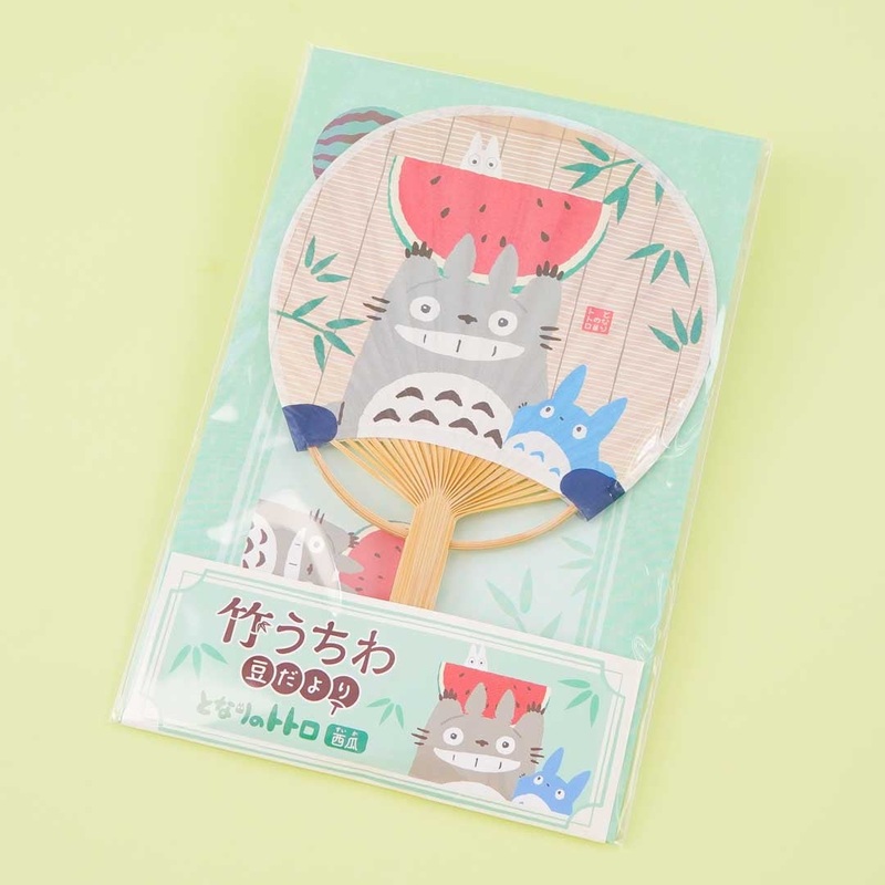 My Neighbor Totoro Bamboo Fan Greeting Card