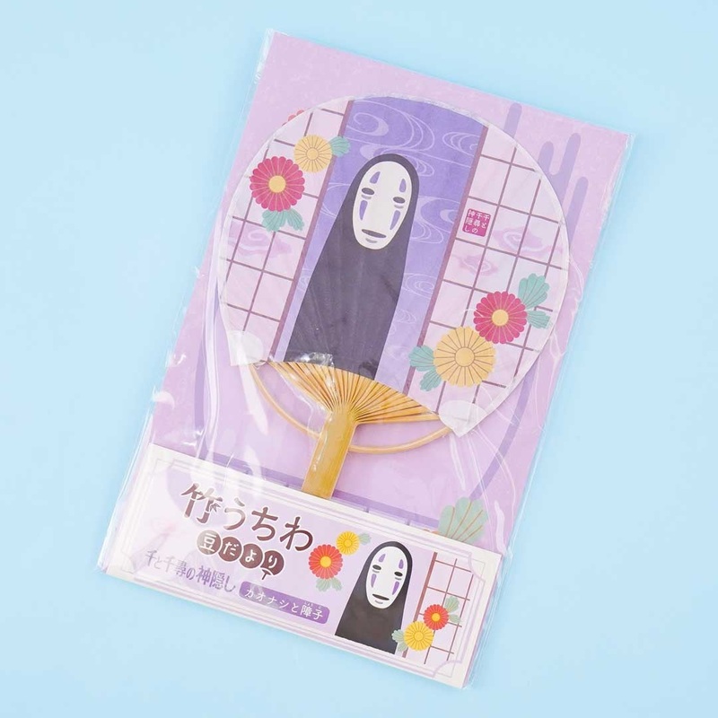 Spirited Away No-Face Bamboo Fan Greeting Card