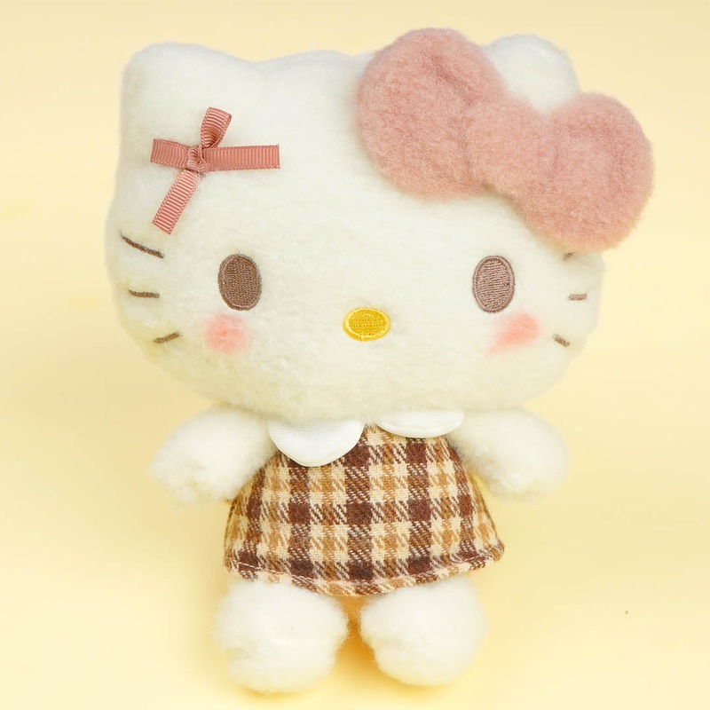Hello Kitty Howa Mocha Check Plushie - Medium