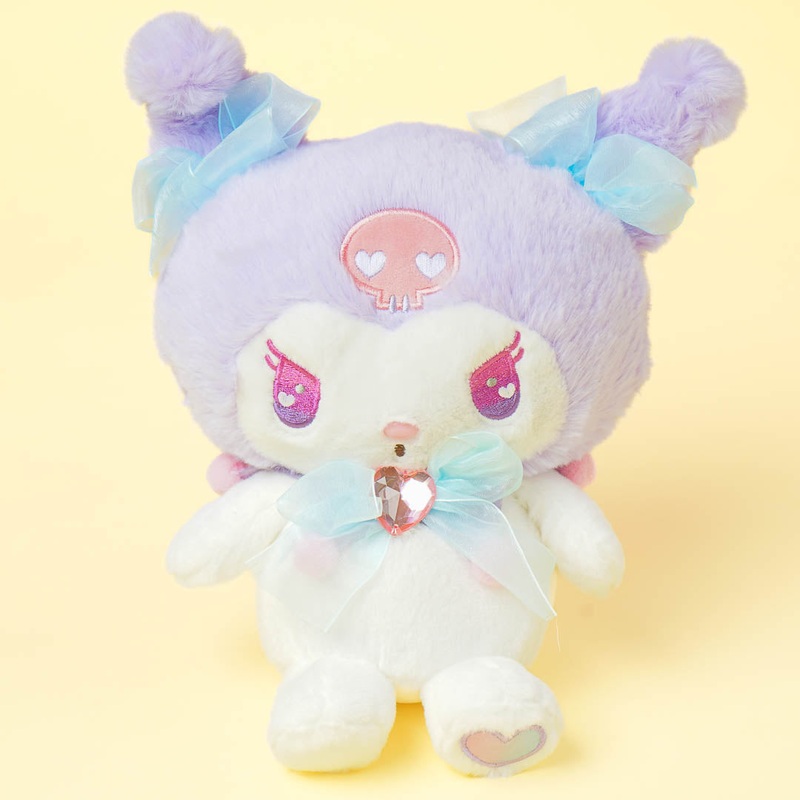 Kuromi Twinprism Heart Plushie - Purple / Medium