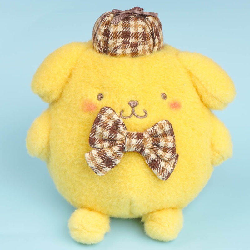 Pompompurin Howa Mocha Check Plushie - Medium