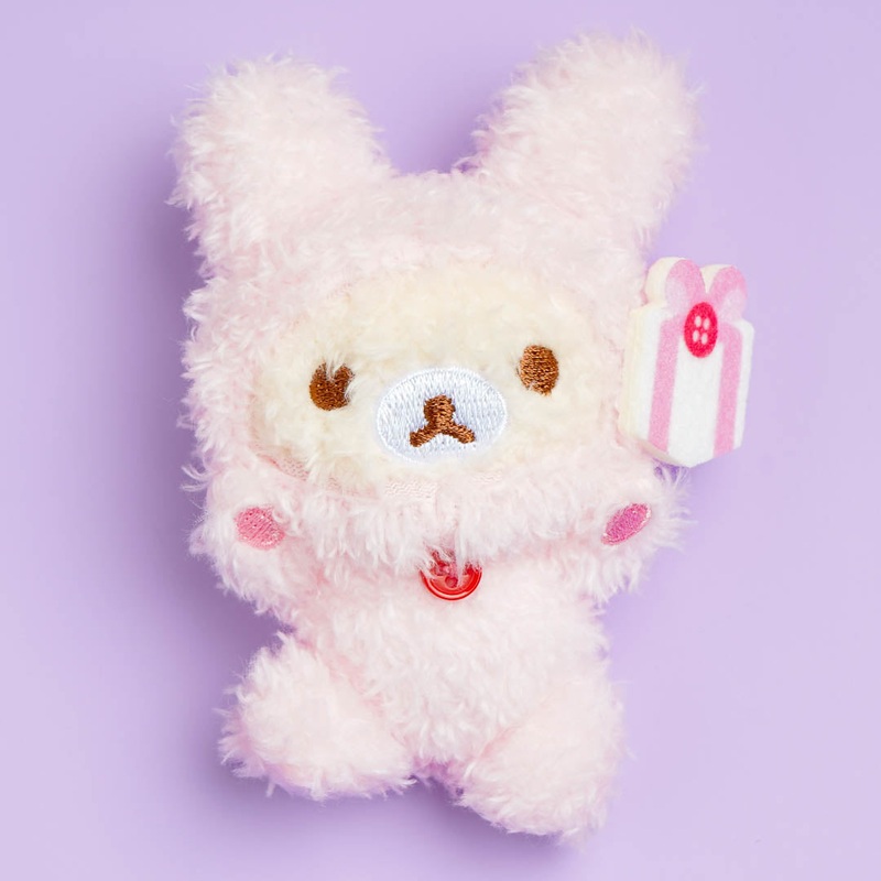 Rilakkuma Niko Niko Badge Plushie - Korilakkuma / Mini