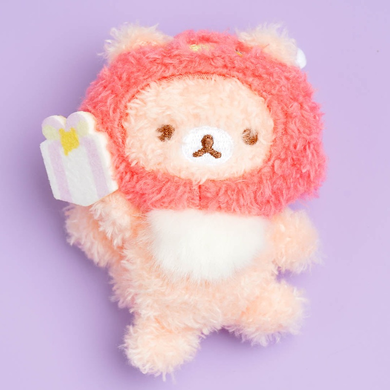 Rilakkuma Niko Niko Badge Plushie - Sakura no Korisu / Mini