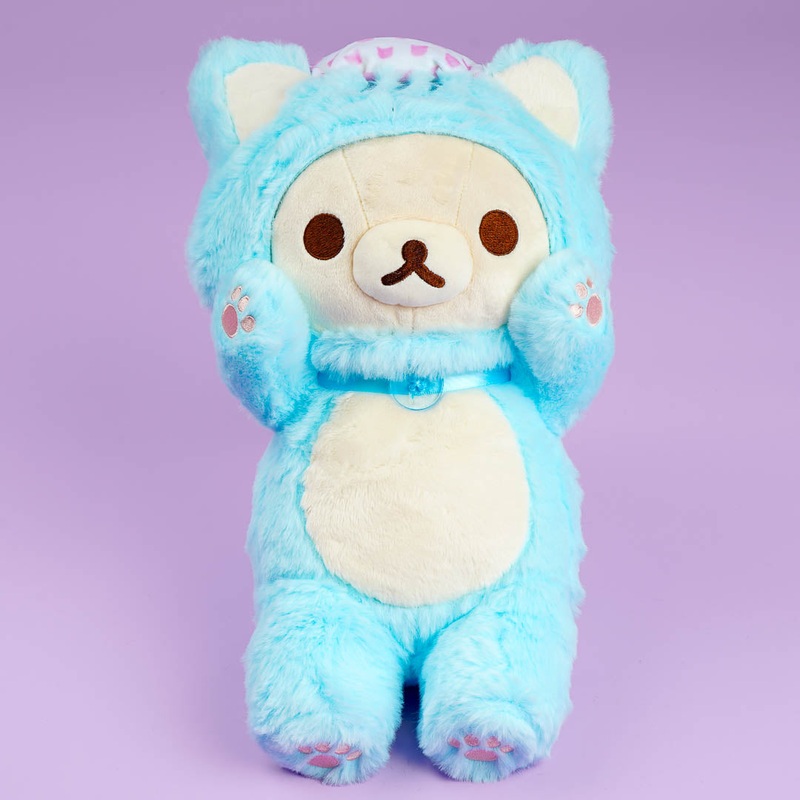 Rilakkuma Relaxing Cat Plushie - Korilakkuma / Medium